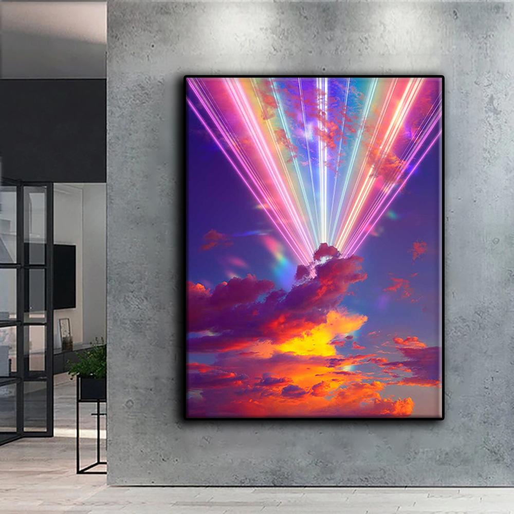 5D DIY Rainbow Cross Stitch Rhinestones Diamond Drawing Embroidery Mosaic Home Decor