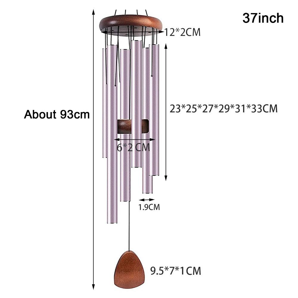 Aluminum Aluminum Wind Chimes 26/32/37 Inch Wind Bell New Metal Tubes Windchime  Garden