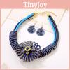 Crystal Water Modern Floral Jewelry Set With Alloy And Embossed Embedding For Spring Wear