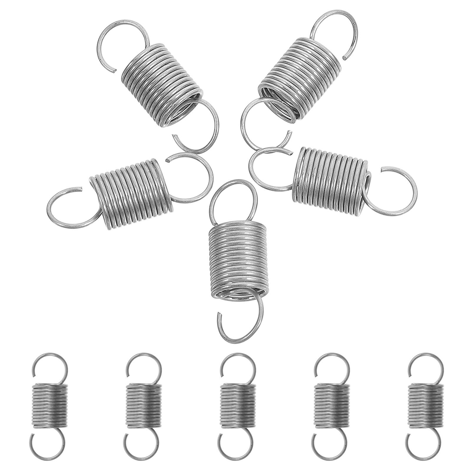 

10Pcs Reliable Stainless Steel Tension Springs Metal Extension Spring for Securing Components Machinery Construction Repair other
