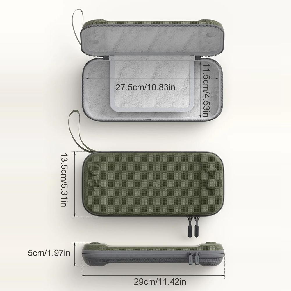 For NS2 Game Console Storage Bag with Game Card Slots Hard Shell Console Carry Bag Zipper Closure Travel Console Protect Handbag