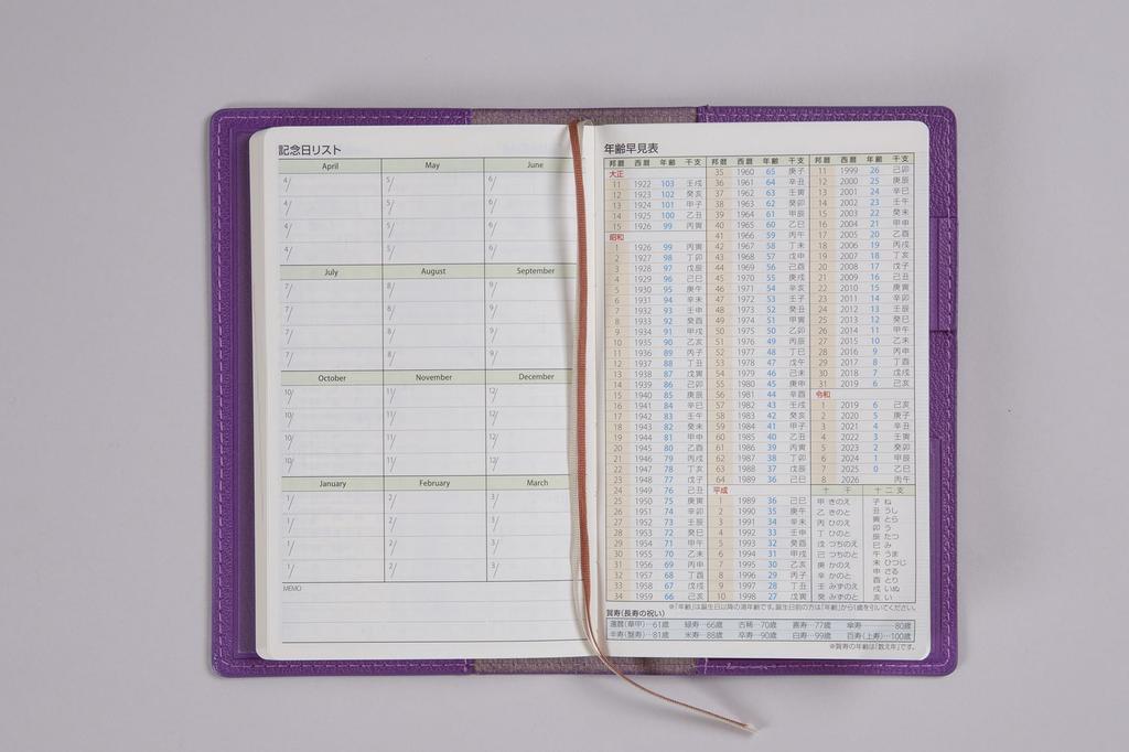 848 Sunday Start 2 Takahashi Shoten 2025 Edition April Start Sunday Start Weekly Grape Planner Size T'beau (Tee's View)