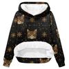 Women's Fashion Casual Long Sleeve Christmas Printed Hooded Sweatshirt