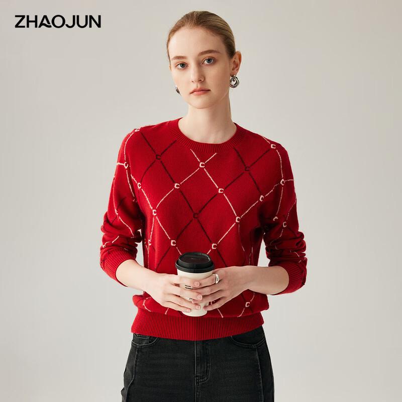 

Zhao Jun Women s 2025 A/W 100% Cashmere Round Neck Sweater XL
