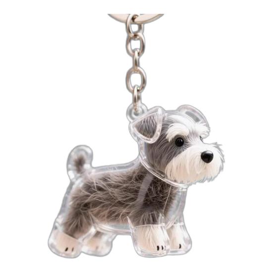 Pet Hair Memorial Keychain Pet Hair Preservation Bottle Transparent Synthetic Resin Engraved Pet Memory Jar