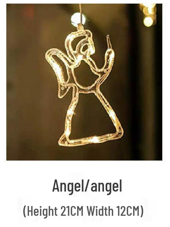 

Светодиодные рождественские украшения для окон: Снеговик, Колокольчики и Олень Подвесные Светодиодные Светильники на Присосках для Дома и Магазина Warm Color