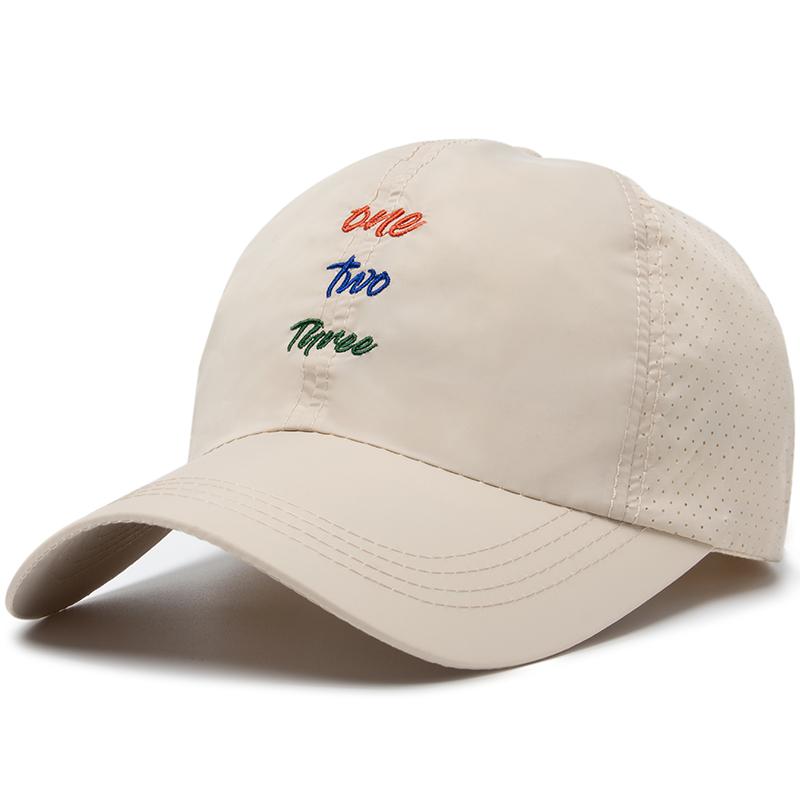 Summer Quick Drying Mesh Baseball Cap Men Women Outdoor Fashion Letter Sunscreen Breathable Caps Snapback Casual Sun Hat