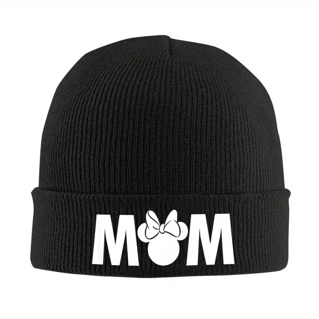 New New Mothers Day Minnie Mom Knitted Hat Beanies Autumn Winter Hats Warm Unisex New Arrival Mickey And Friends Caps Unisex