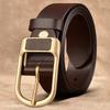 Diverse Styles In Stock, Straight Hair, Vintage Belt, Men's Genuine Leather, Business Cowhide Belt, Men's Middle-aged and Young Men's Buckle Belt