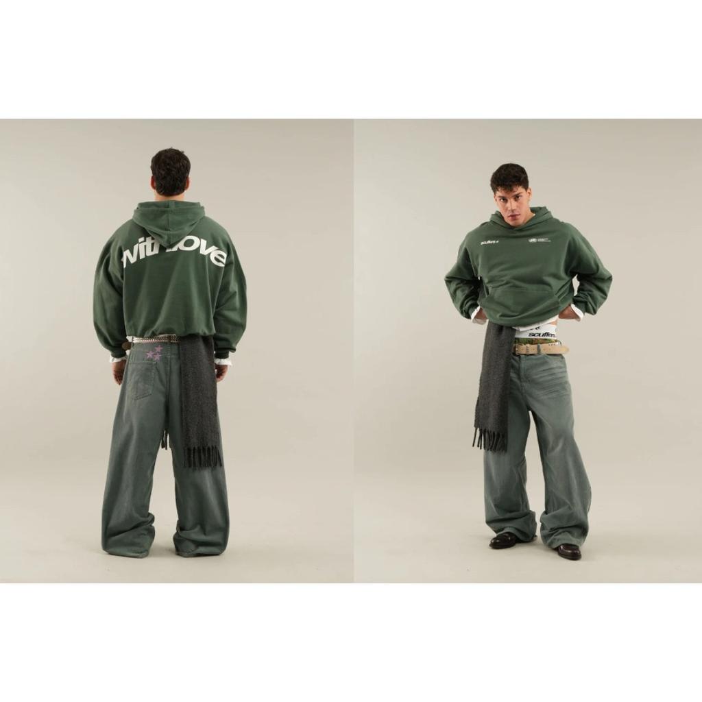 VibeStreet Harajuku Felpa Punk Retro Americano Casual Larga alla Moda Giacca con Stampa di Lettere Streetwear Classico Semplice Uomo e Donna