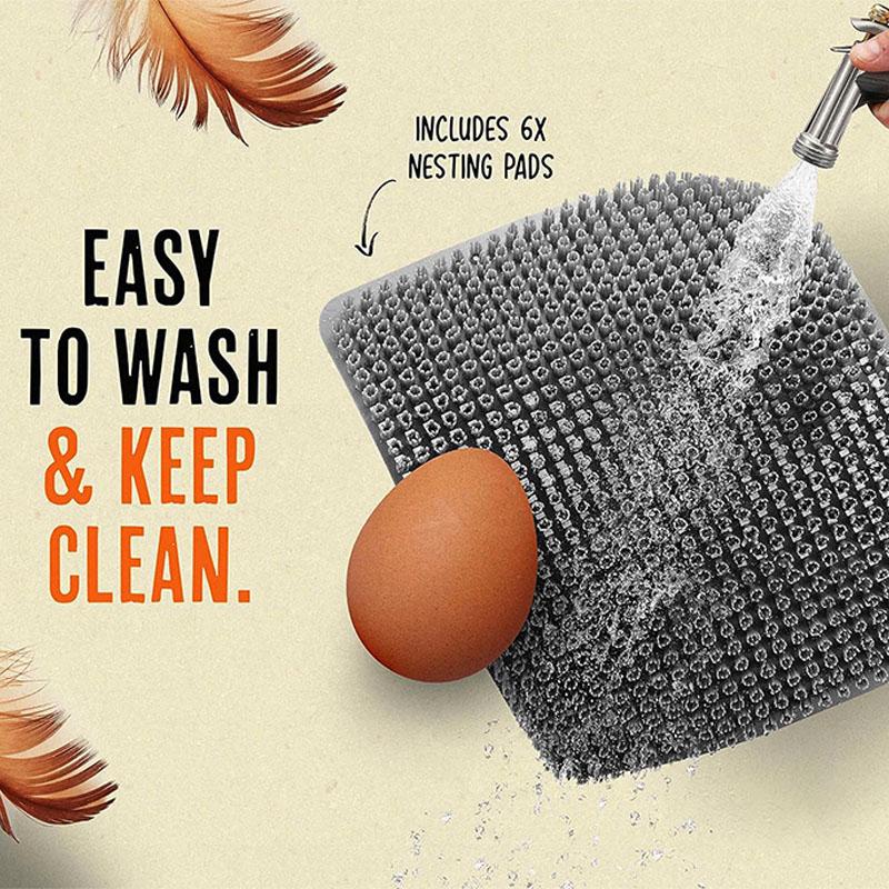 Chicken Nesting Box Pads (6 PACK) | Washable Plastic Nesting Box Liners | Chicken Bedding, Nesting Pads, Chicken Laying Boxes