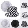 Versatile Black White Print Fisherman Bucket Hat Featuring A Fun Smiley Face Patch For Men And Women
