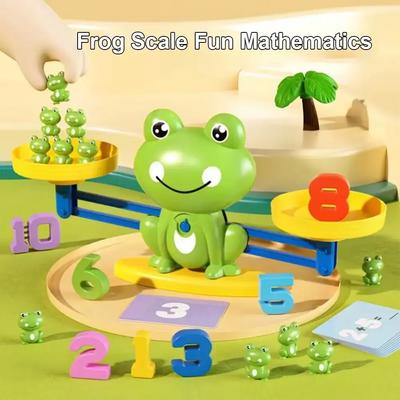 Math Game Toy Preschoolers Frog Balance Counting Toys for Boys & Girls Educational Number Toy Fun Children's Gift STEM Learning