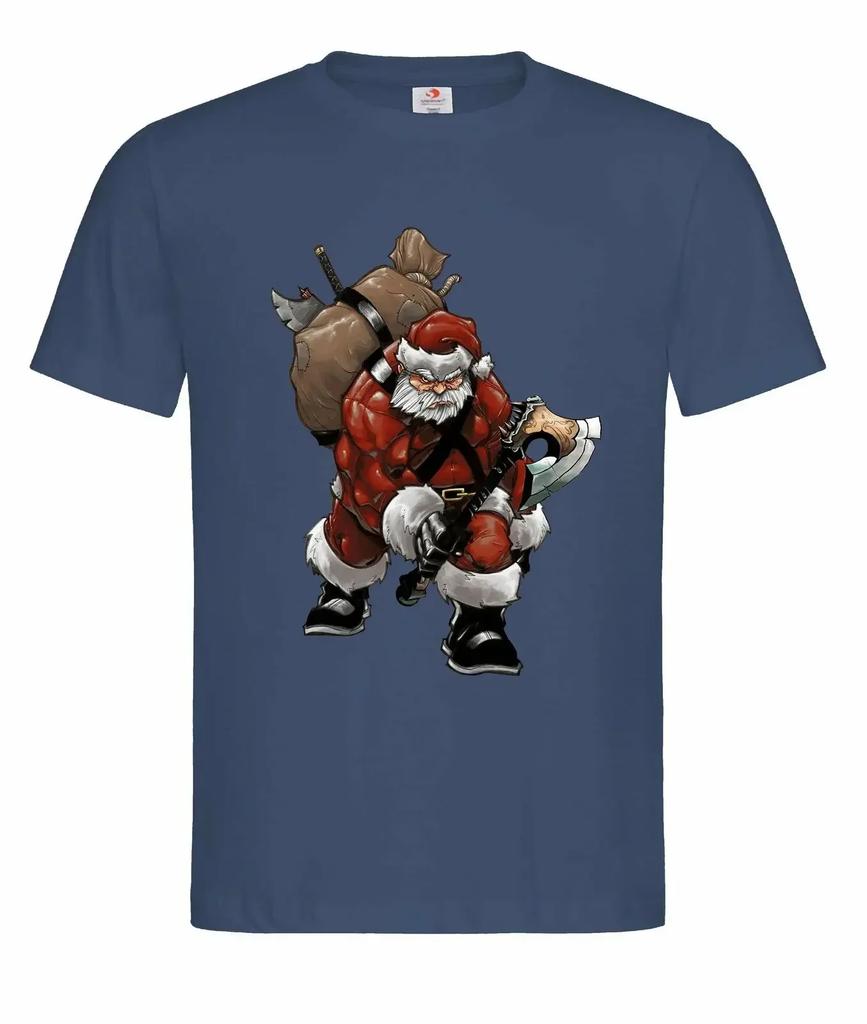 Funny Nordic Warrior Odin Santa Christmas Gift Valhalla TShirt 100 Cotton ONeck Short Sleeve Casual Mens Tshirt Streetwear