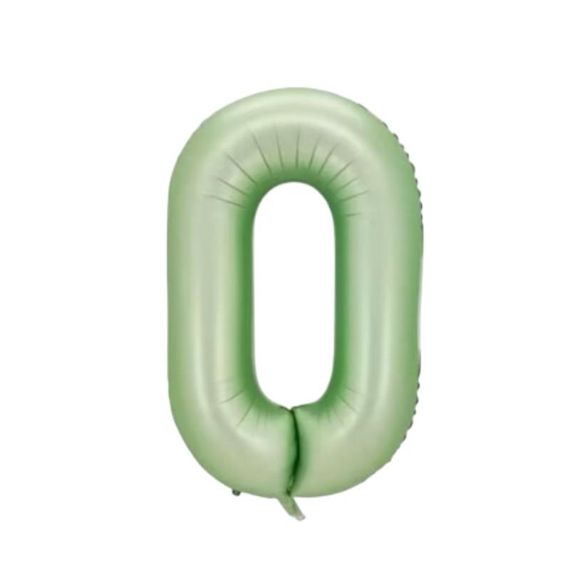 40-inch Olive Green Number Balloons for Forest Theme Birthday Party Decoration