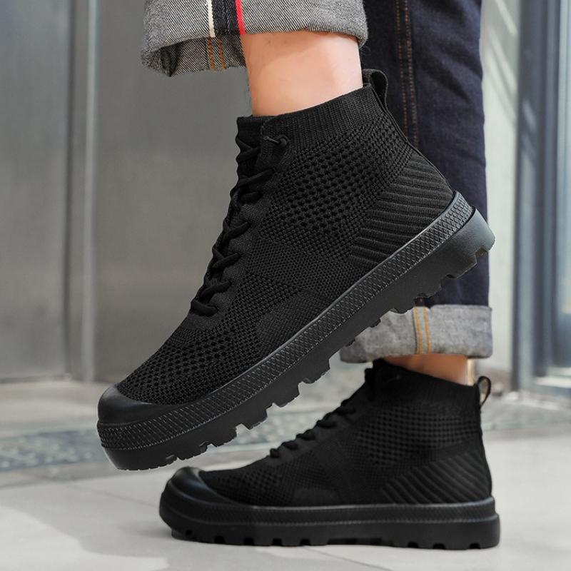 2025 New Women's Platform Boots Fashion Lace-up High Top Socks Boots Comfortable Non-slip Casual Shoes Designer Women's Shoes