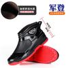 Rain shoes men's trend fashion non-slip short tube kitchen work fishing warm waterproof rain boots car wash water shoes rubber overshoes