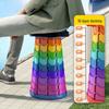 Rainbow Telescopic Folding Stool - Compact, Thickened, and Portable for Indoor/Outdoor Use