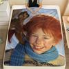 1PC Pippi Longstocking Print Flannel Blanket, High Quality All Seasons, Home Decor, Warmth and Comfort, Perfect for Christmas Gifts