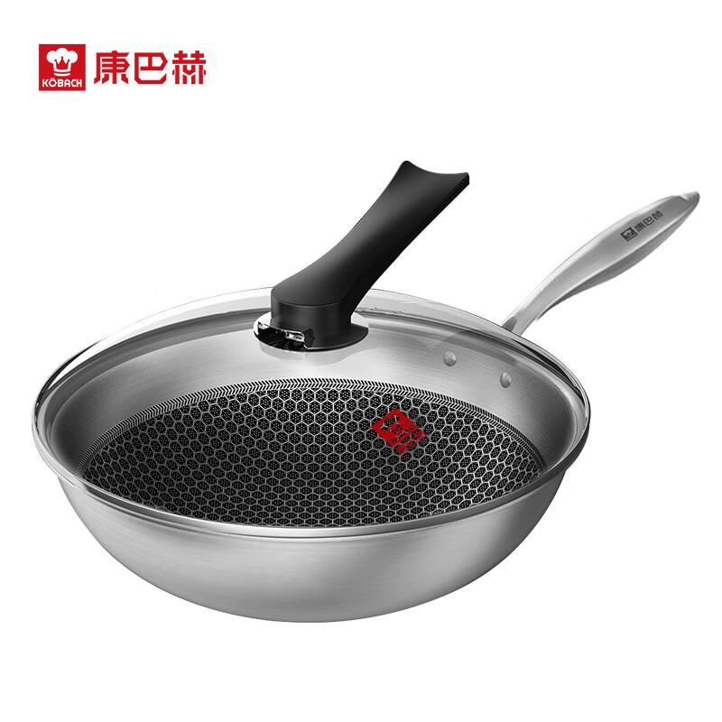

KOBACH 32cm 304 Stainless Steel 3-Layer Wok