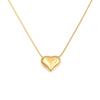 Stylish And Simple 18K Gold Peach Heart Collarbone Chain Female Niche High-End Three-Dimensional Love Pendant Titanium Steel Necklace Cool Tide