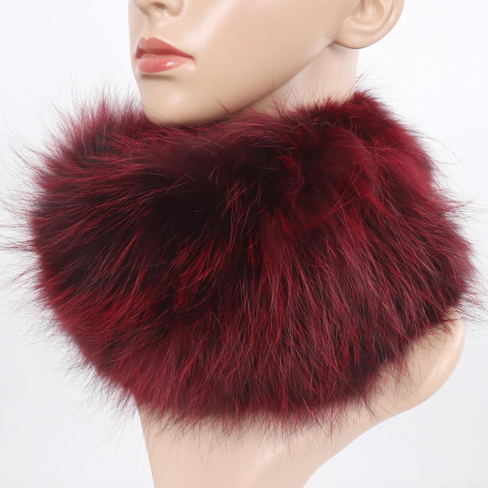 Nowy Szalik z Prawdziwego Futra Lisiego Opaski Futrzane Kobiety Zima Szaliki z Futra Lisiego Luksusowy Ocieplacz na Szyję Dobra Elastyczność Naturalne Futrzane Mufki