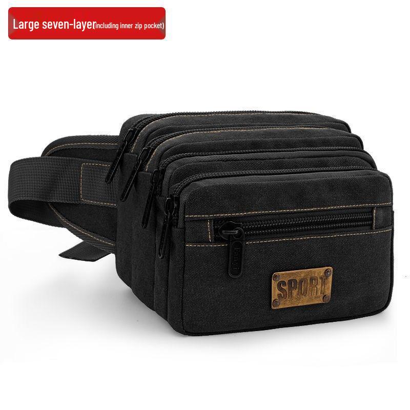 Multi-Layer Large Capacity Unisex Fanny Pack Wallet - Casual, New Style, Multi-Functional