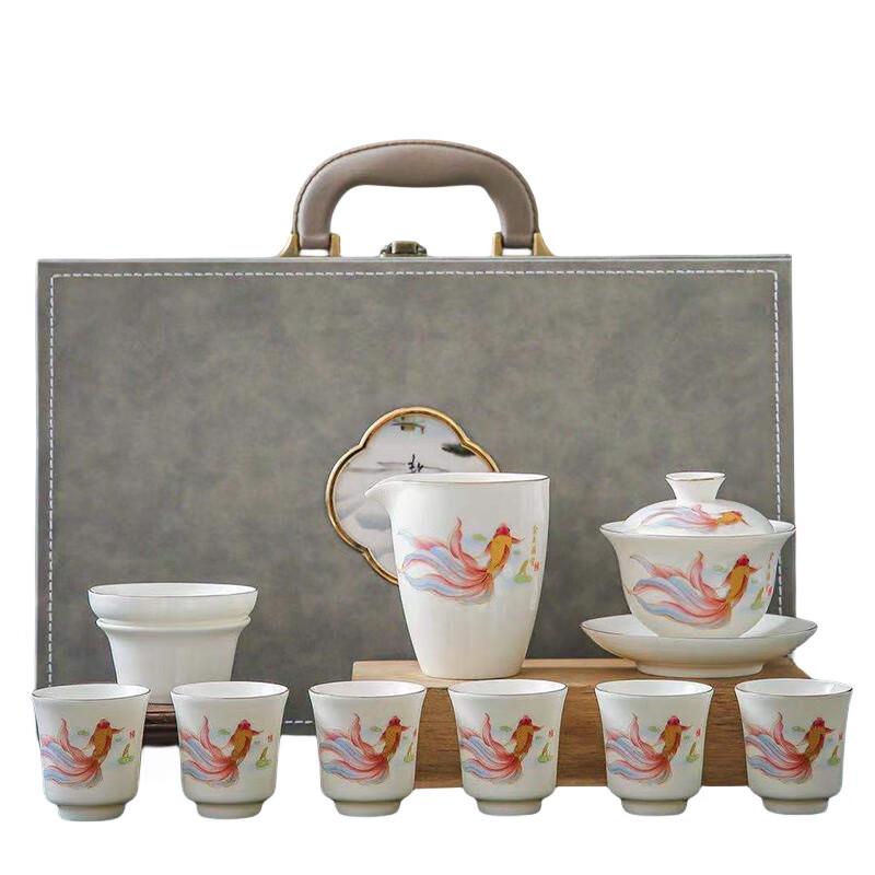 

Yun Yan Mutton-fat Jade Porcelain Gongfu Tea Set