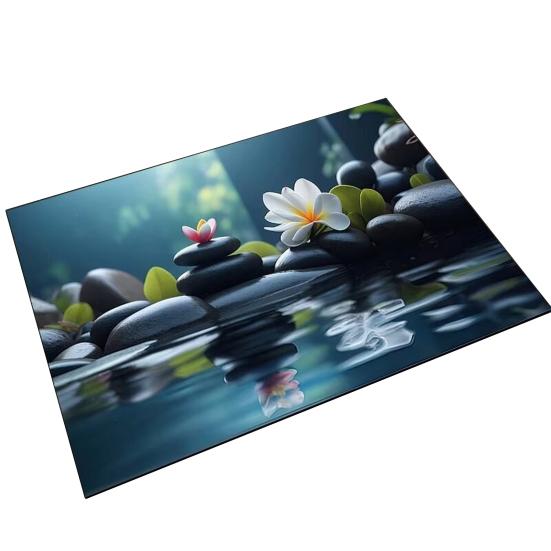 Golvmatta Halkfri Badrumsmatta med Grov Yta Gummiprickar på Baksidan Mjuk Beröring Diatomitlera Snabbtorkande Dräneringshål Badrumsmatta