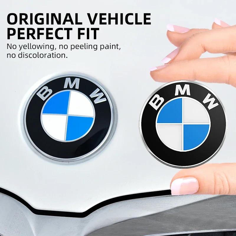 74mm 82mm BMW Hood Trunk Emblem Badge Sticker Fit E30 E36 E39 E46 E60 E87 E90 G20 Auto Exterior Accessory LU3