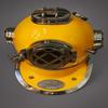 Yellow US Navy Mark V Deep Sea Divers Diving Helmet Set  Nautical Decor