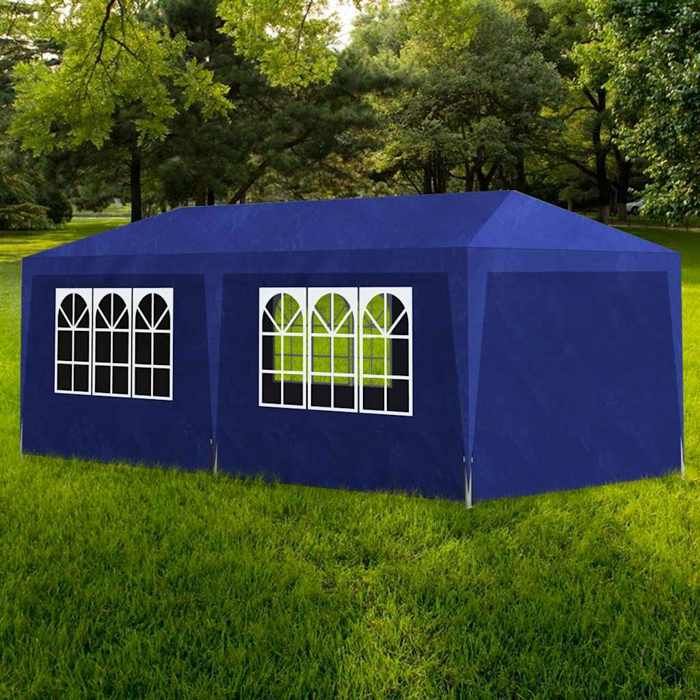 VidaXL Tente de Réception Bleu Tonnelle Pavillon Chapiteau de Jardin Patio 90337