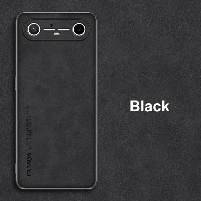 

Для чохла Tecno Pova Slim 5G Розкішний чохол для телефону з PU шкіри Для Tecno Spark Slim 4G Задня кришка Силіконовий протиударний Повний захист Tecno Pova Slim чорний