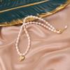 Natural freshwater pearl necklace, star heart pendant, pearl necklace, niche design, high-end sweater chain.