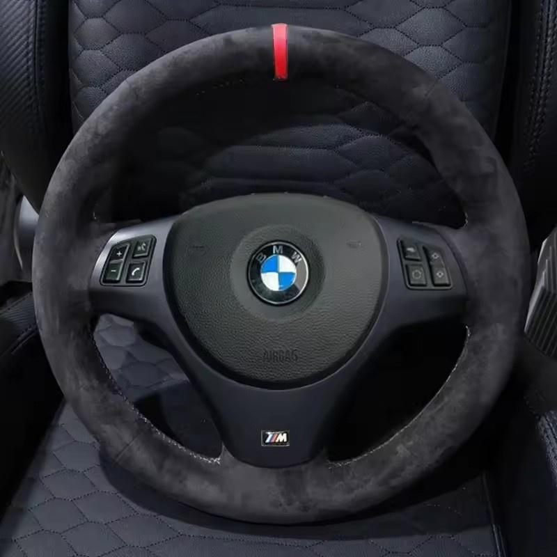 ized Car Steering Wheel Braid Soft Suede Cover For BMW E81 E90 Pack M Sport M3 E91 E92 E93 E87 E82 E88 X1 E84