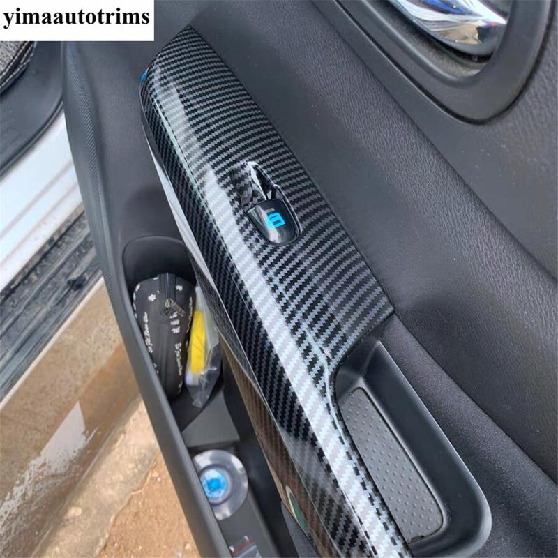 Car Inner Door Armrest Window Glass Lift Button Panel Cover Trim Matte Accessories For Nissan Navara NP300 / Terra 2017 -