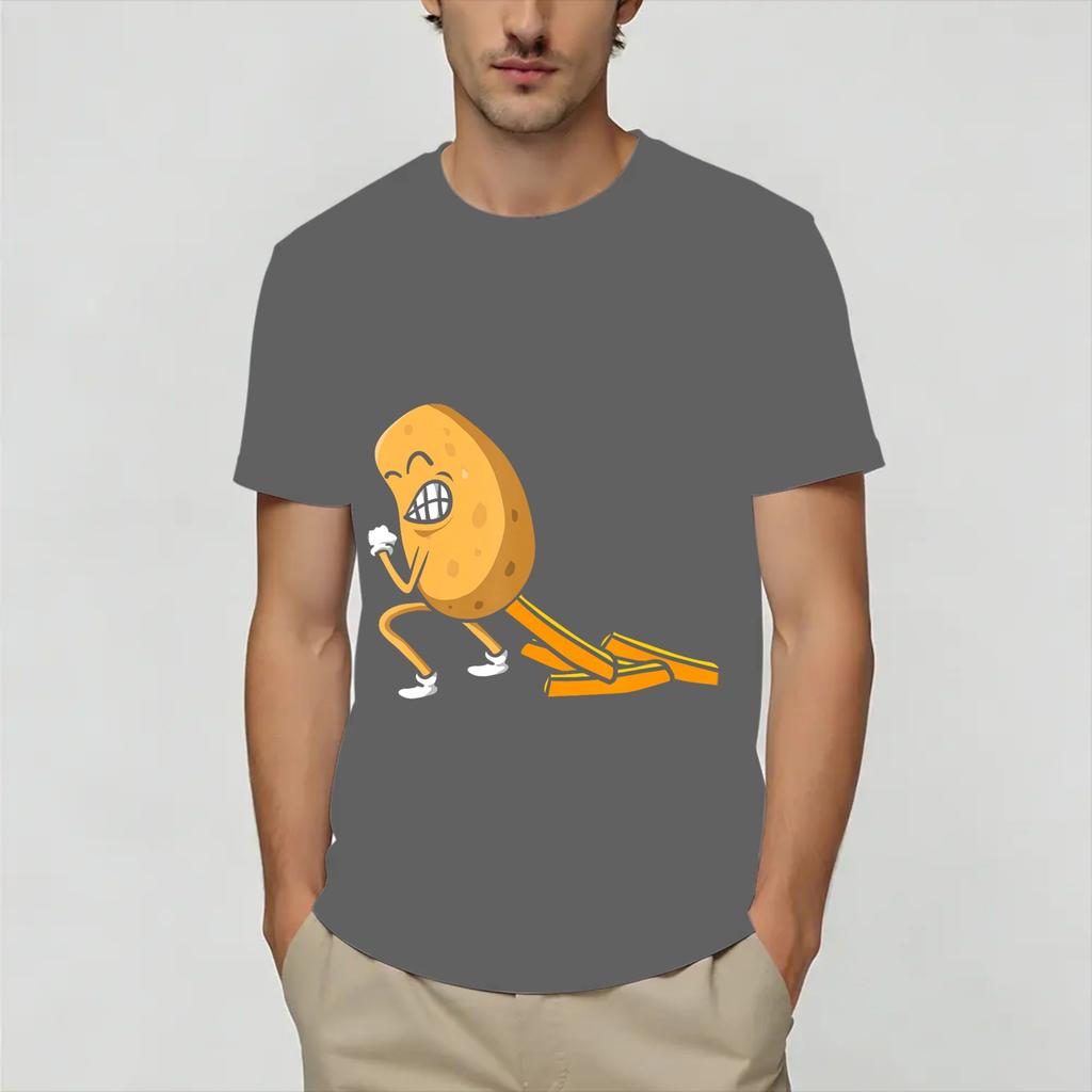 Harajuku TShirt Summer Funny Potato Farting Frenc Popular TShirts Cotton Tee Shirt for Unisex Y2K Fun Big Size Short Sleeve Tops