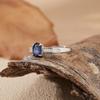 Natural Sapphire Ring Women'S S925 Sterling Silver Colored Jewelry Xiaohongshu Wechat Channels Earrings