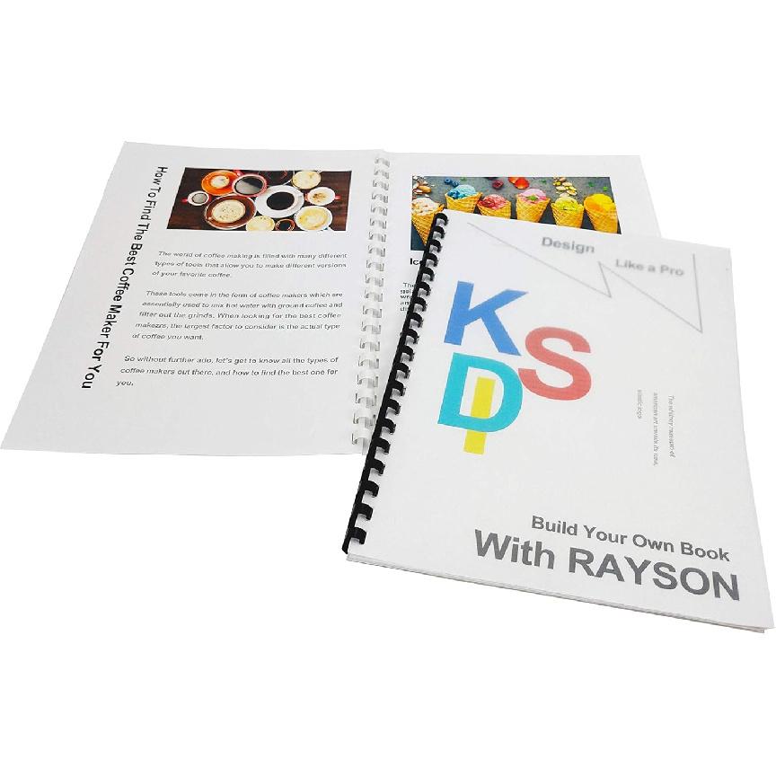 Rayson CR1912M-100 Plastic Binding Combs 1/2in. 19-Ring, 90-Sheet Capacity, Colorful Comb Binding Spines, Max. Binding Letter Size Paper, Box of 100