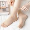 10 Pairs Anti-Slip Silicone Velvet Crystal Stockings Women's Wear Resistant Breathable Ultra-Thin Short Core Glue Package Mid-Calf Socks