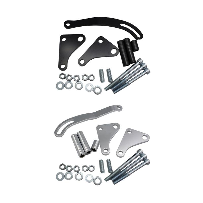Adjustable Power Steering Pump Bracket Alternat Generator Bracket Kit Compatible for SBC Saginaw 327 350 Mounting Holder
