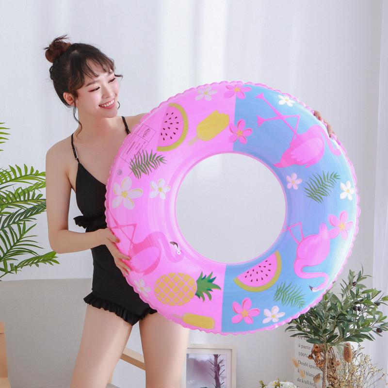 Child Inflatable Firebird Shell Swim Ring Pvc Thickened Print Pattern Swimming Ring For Boy And Girl