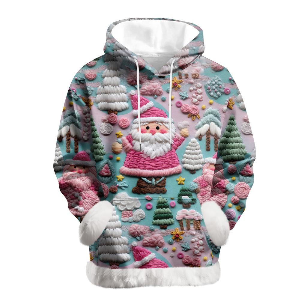 Kvinners uformelle motetrykk Langermet sweatshirt med hette