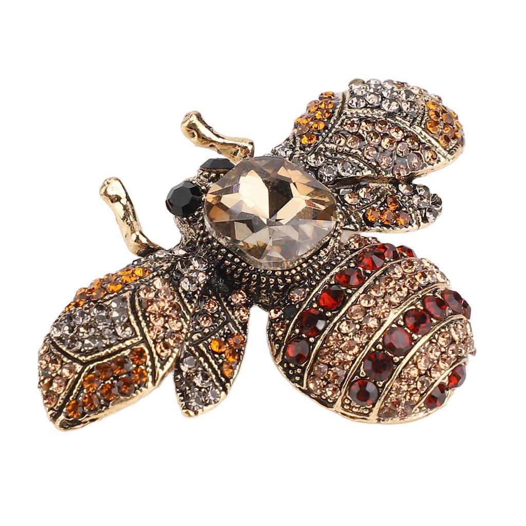 Brož Šperky Retro Bee Shape Alloy Atraktivní ozdobné kamínky Pin Ornament pro kabátový oblek