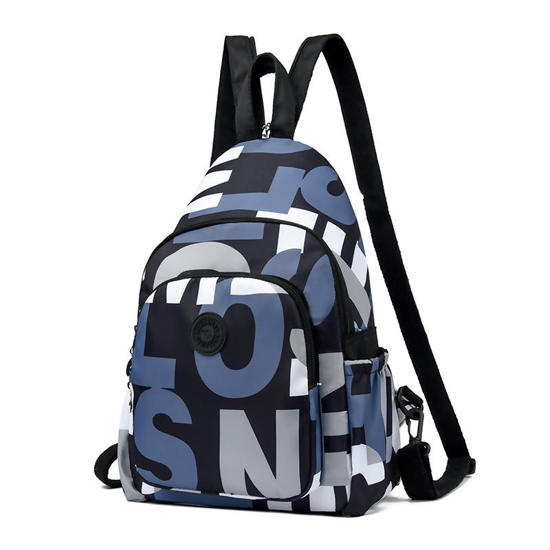 Printed Backpack Women's Lightweight Chest Bag Water-repellent Travel Backpack
