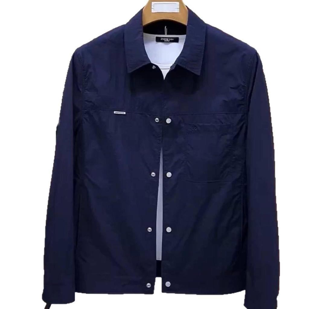 2025 Lightweight Spring/Autumn Casual Jacket for Men - Fashionable Lapel Outerwear for Young & Middle-Aged