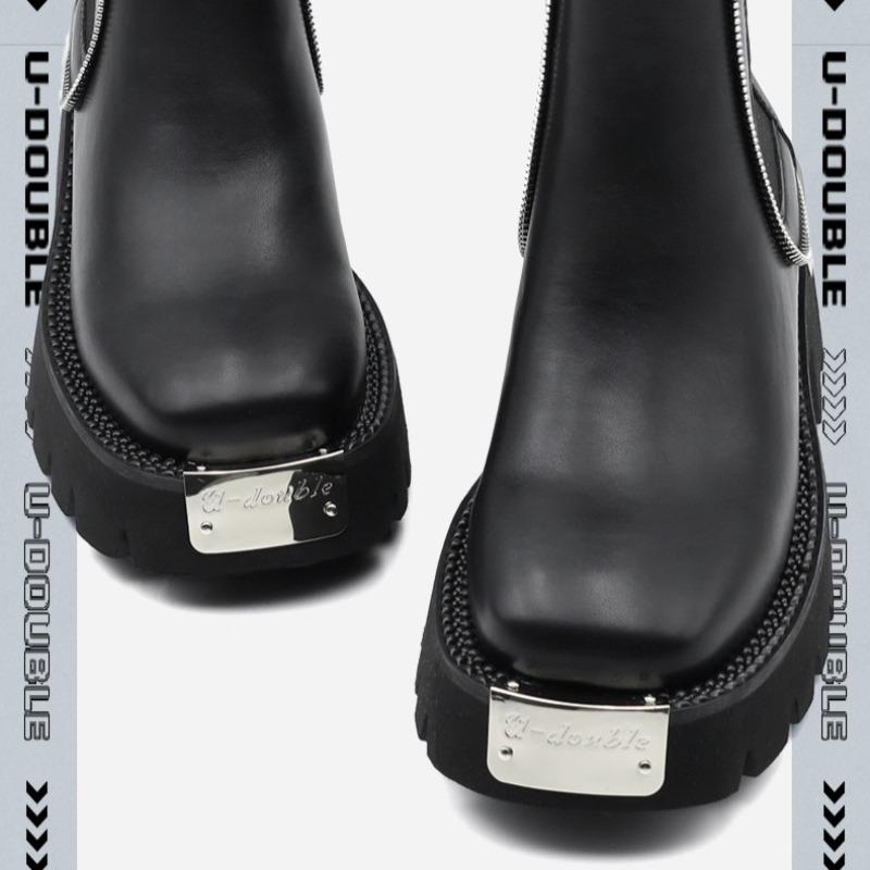 Fashion New Womens Boots Fashion Thick-bottomed Punk Style Metal Decoration Women Boots High Quality Trendy Women Boots Botas Para Mujer