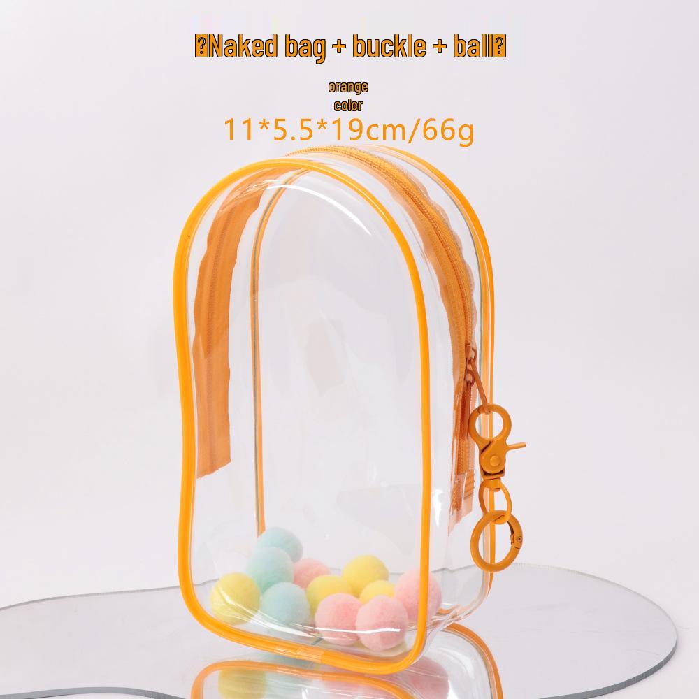 19cm Transparent Doll Stroller Bag - Fashionable, Waterproof PVC, Dustproof, Display Bag for Blind Box Dolls.