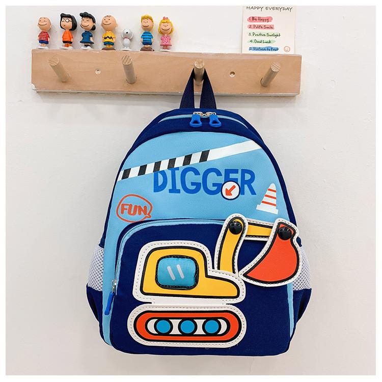 Vehicle Engineering Cartoon Bag Student Backpack Lightweight Trendy Casual