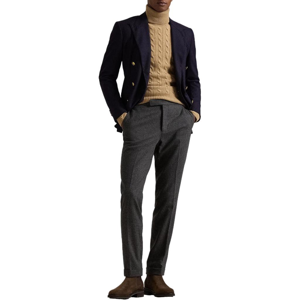 Polo Ralph Lauren Solid Color Pony Logo Embroidered High Neck Cable Knit Sweater Men Sweater MNPOSWE16821743-200